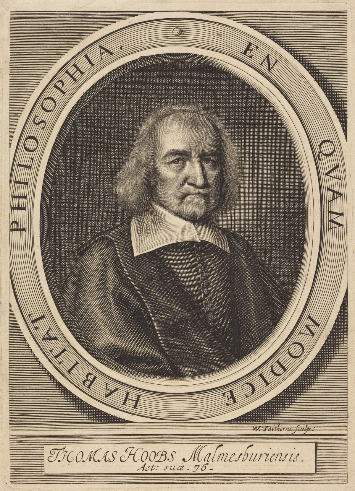 Thomas Hoobs (Thomas Hobbes) by William Faithorne