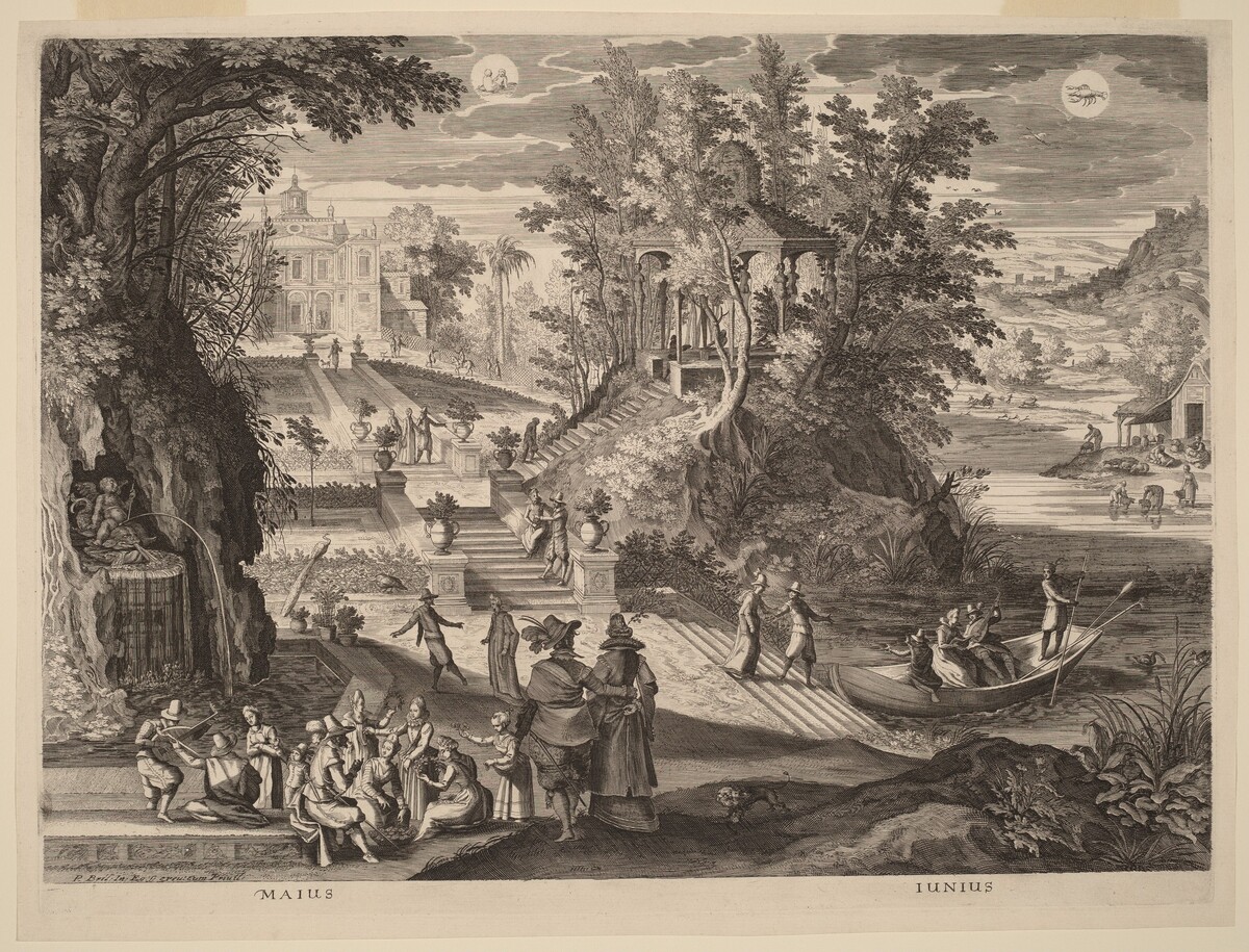 May and June by Aegidius Sadeler II after Paul Bril