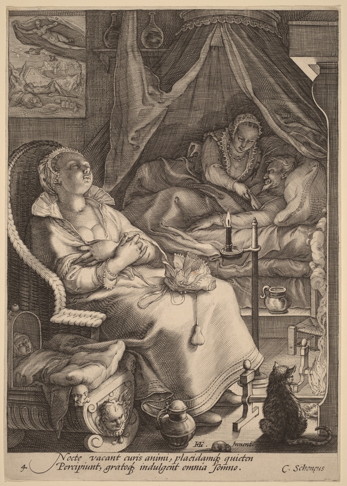 Night by Jan Pietersz Saenredam, after Hendrik Goltzius