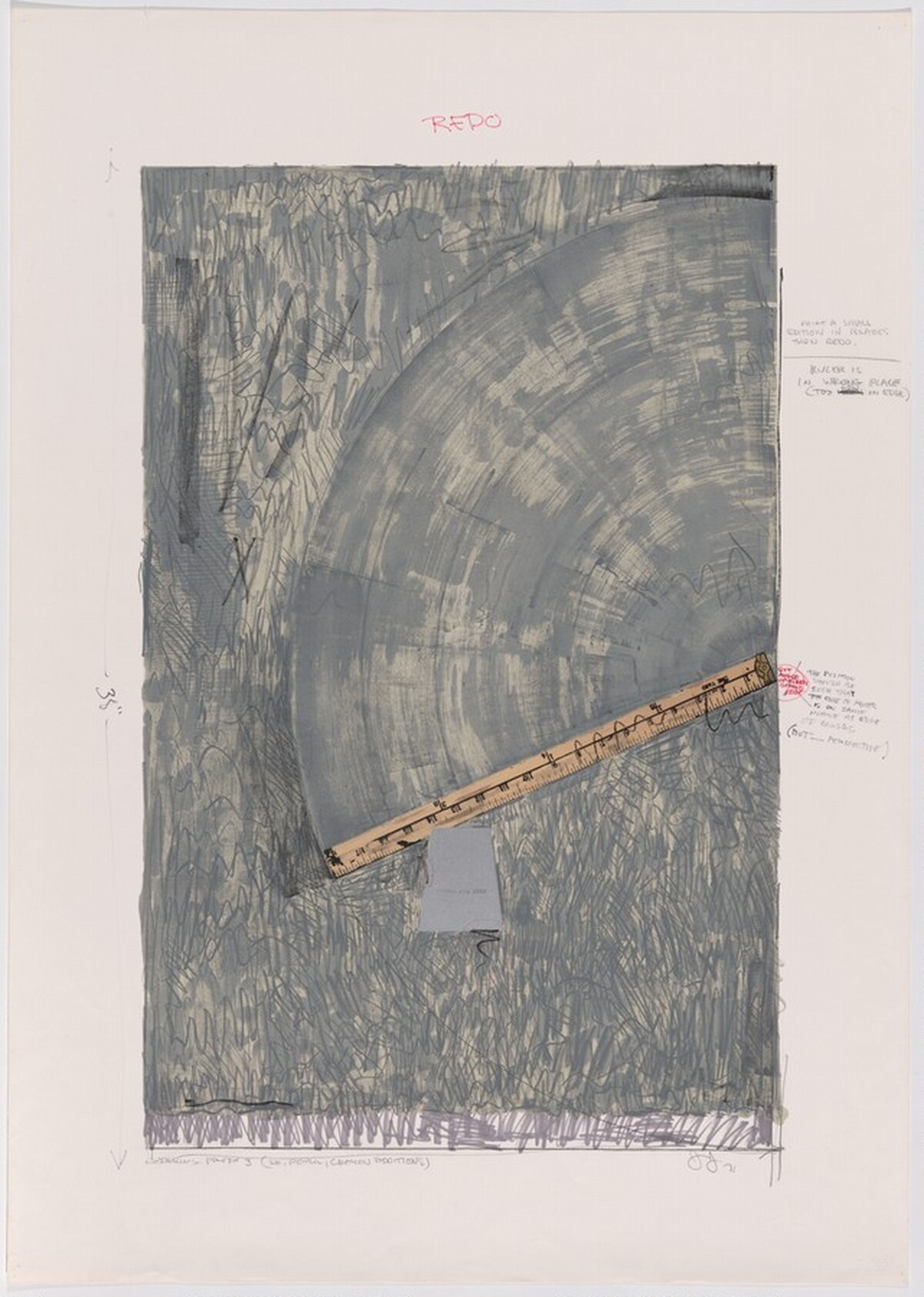 Good Time Charley II [working proof] by Jasper Johns