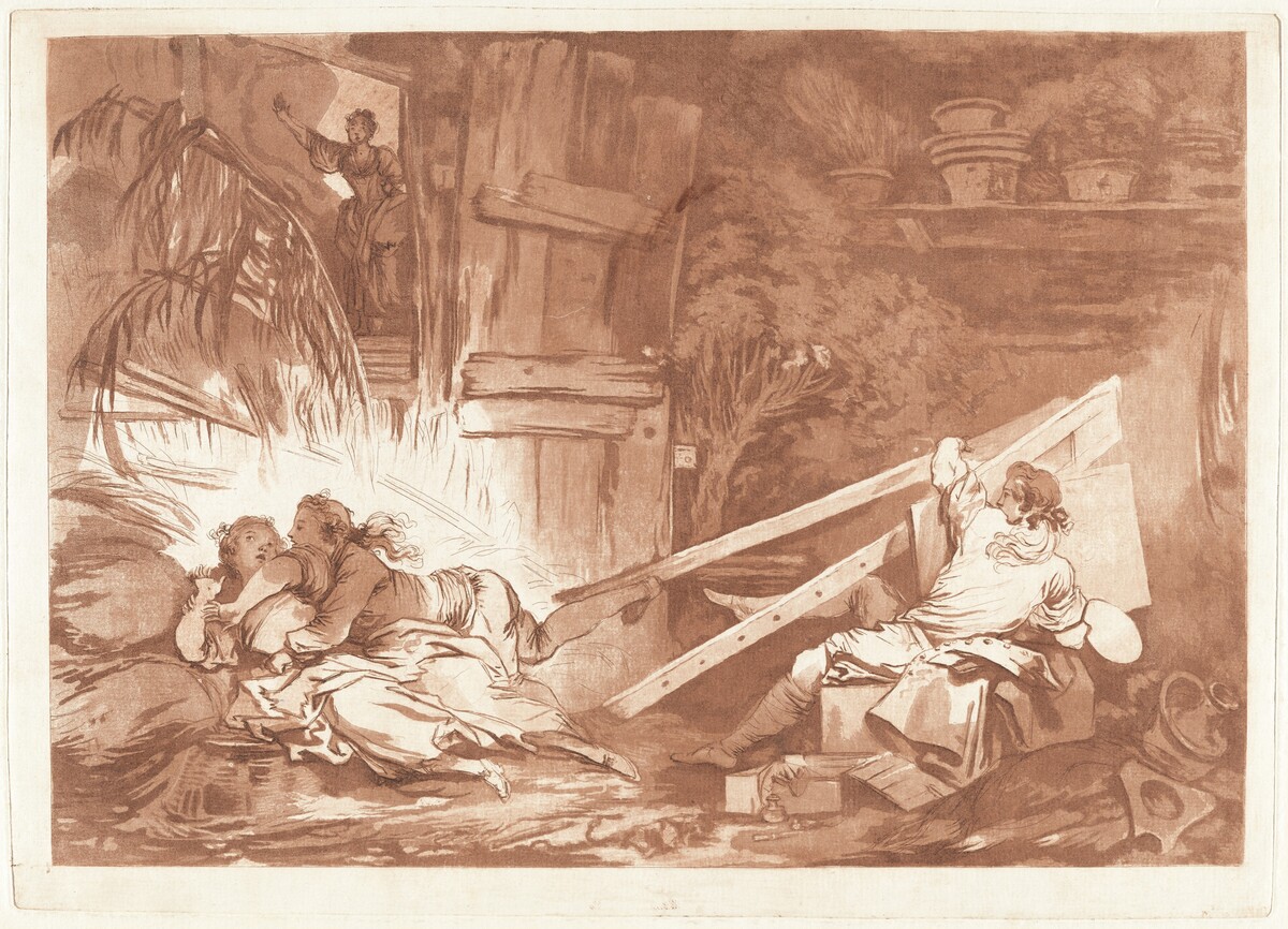 The Tumble by François-Philippe Charpentier, after Jean Honoré Fragonard