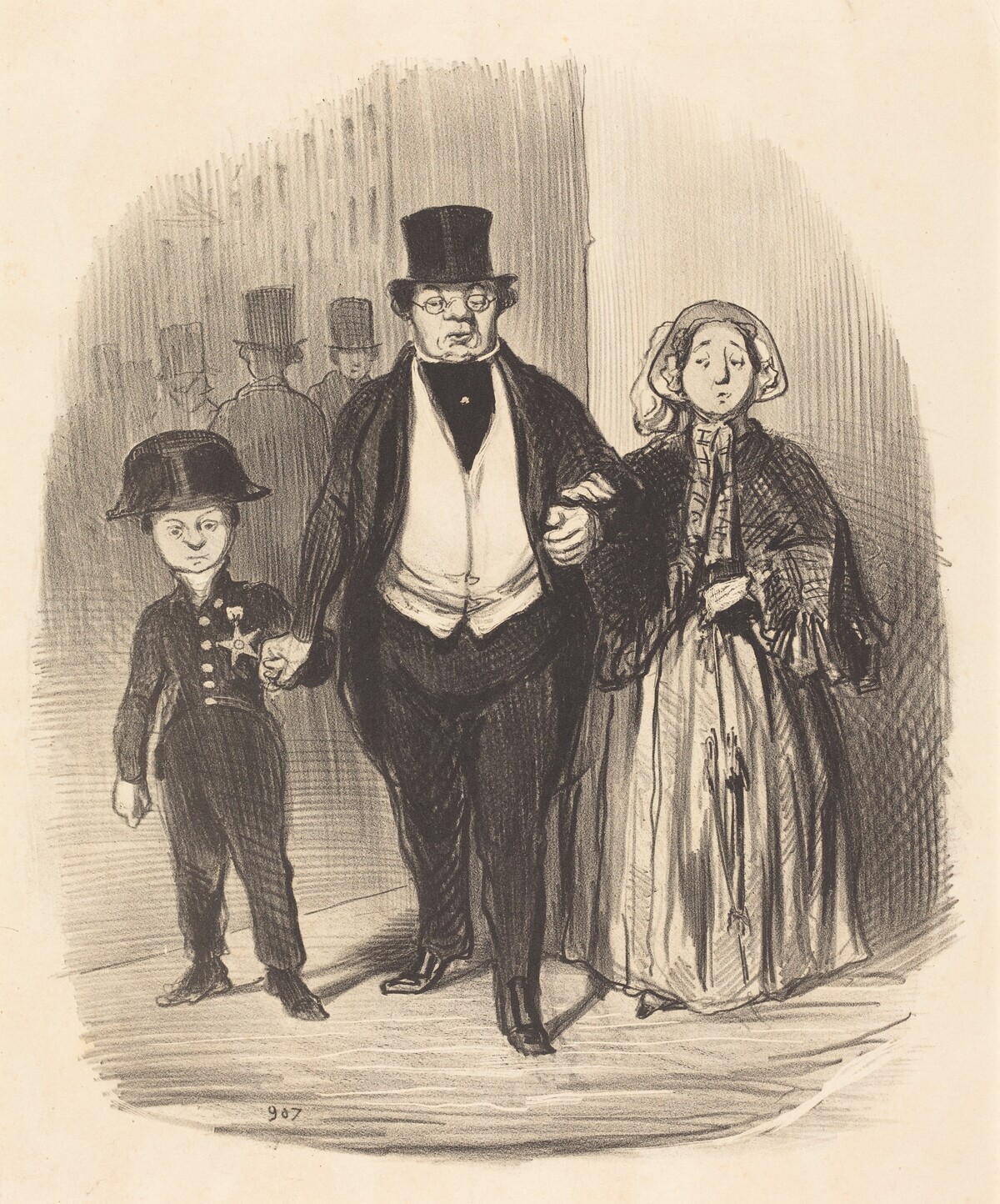 Un Jeune homme qui est l'espoir... de la famille Badinguet by Honoré Daumier