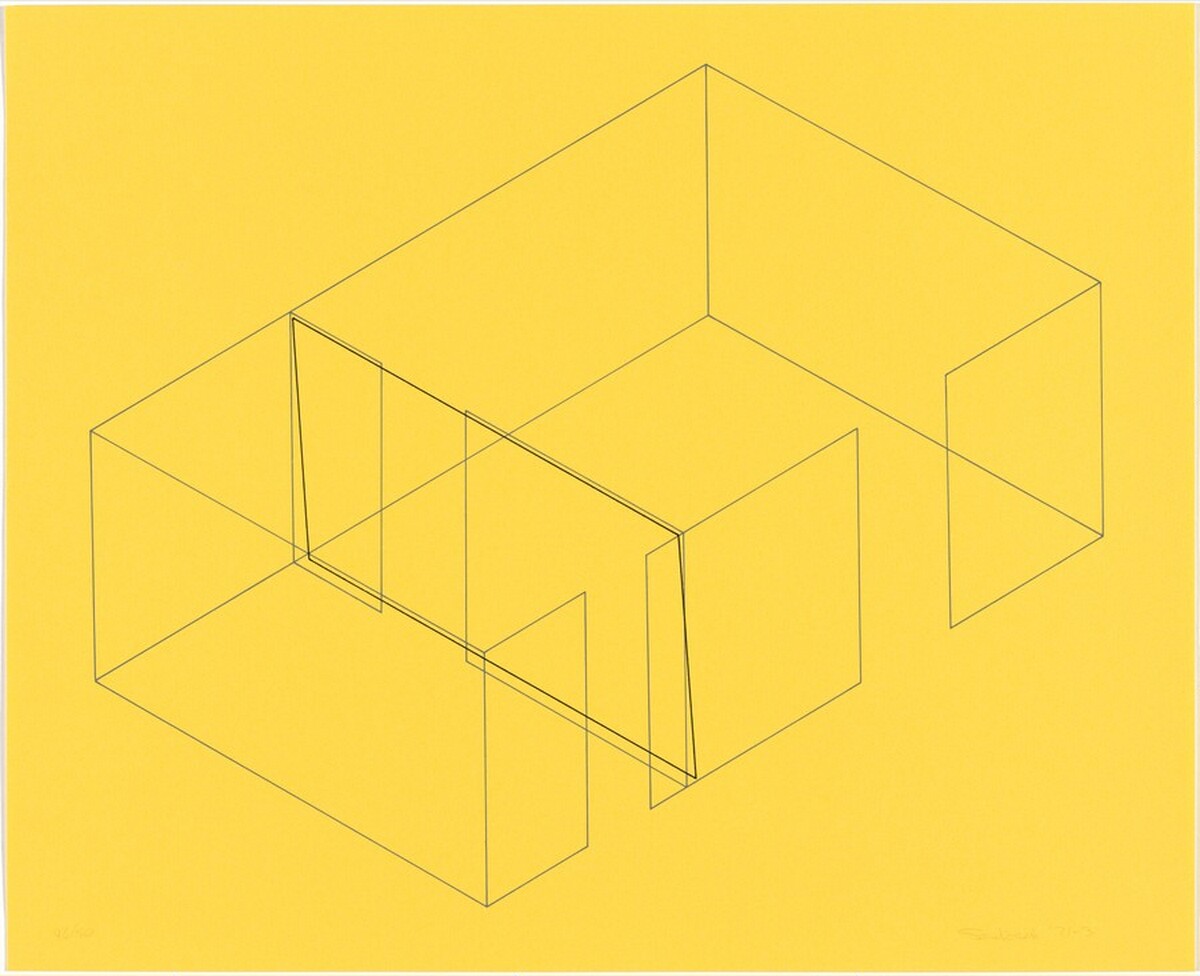 Untitled from Eight Variations for Galerie Heiner Friedrich (Acht Variationen für die Galerie Heiner Friedrich) by Fred Sandback