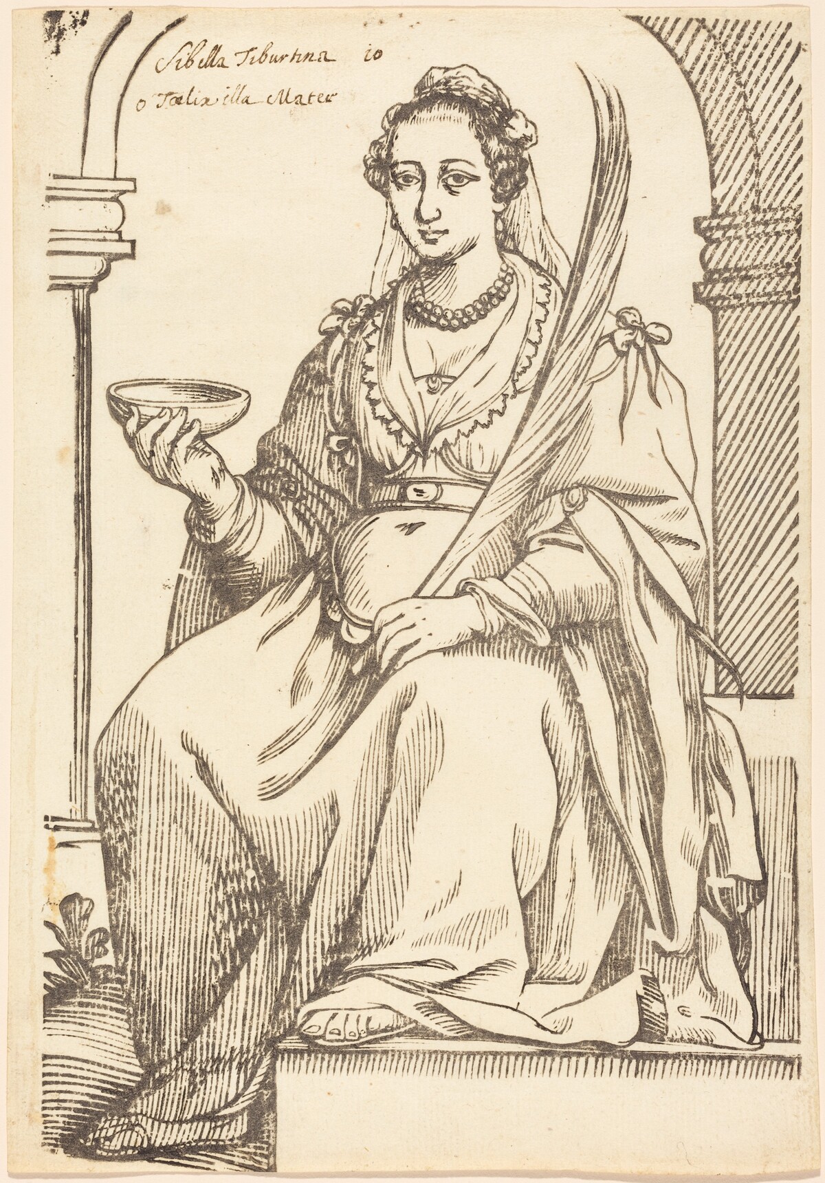 Sibylla Tiburtina by Paul Maupin, after Jacques Stella