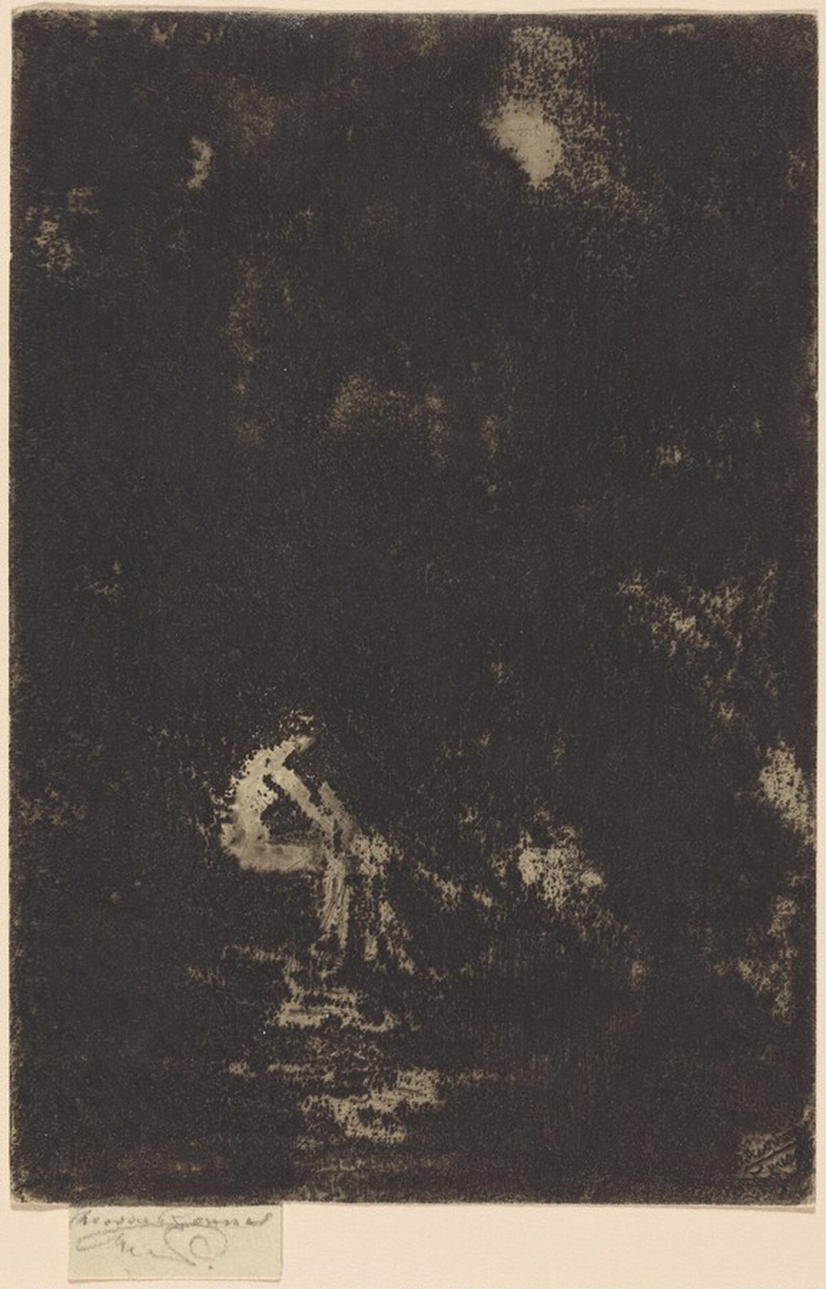 A Nymph Bathing, Moonlight by Théodore Roussel