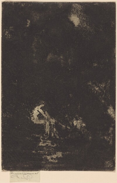 A Nymph Bathing, Moonlight