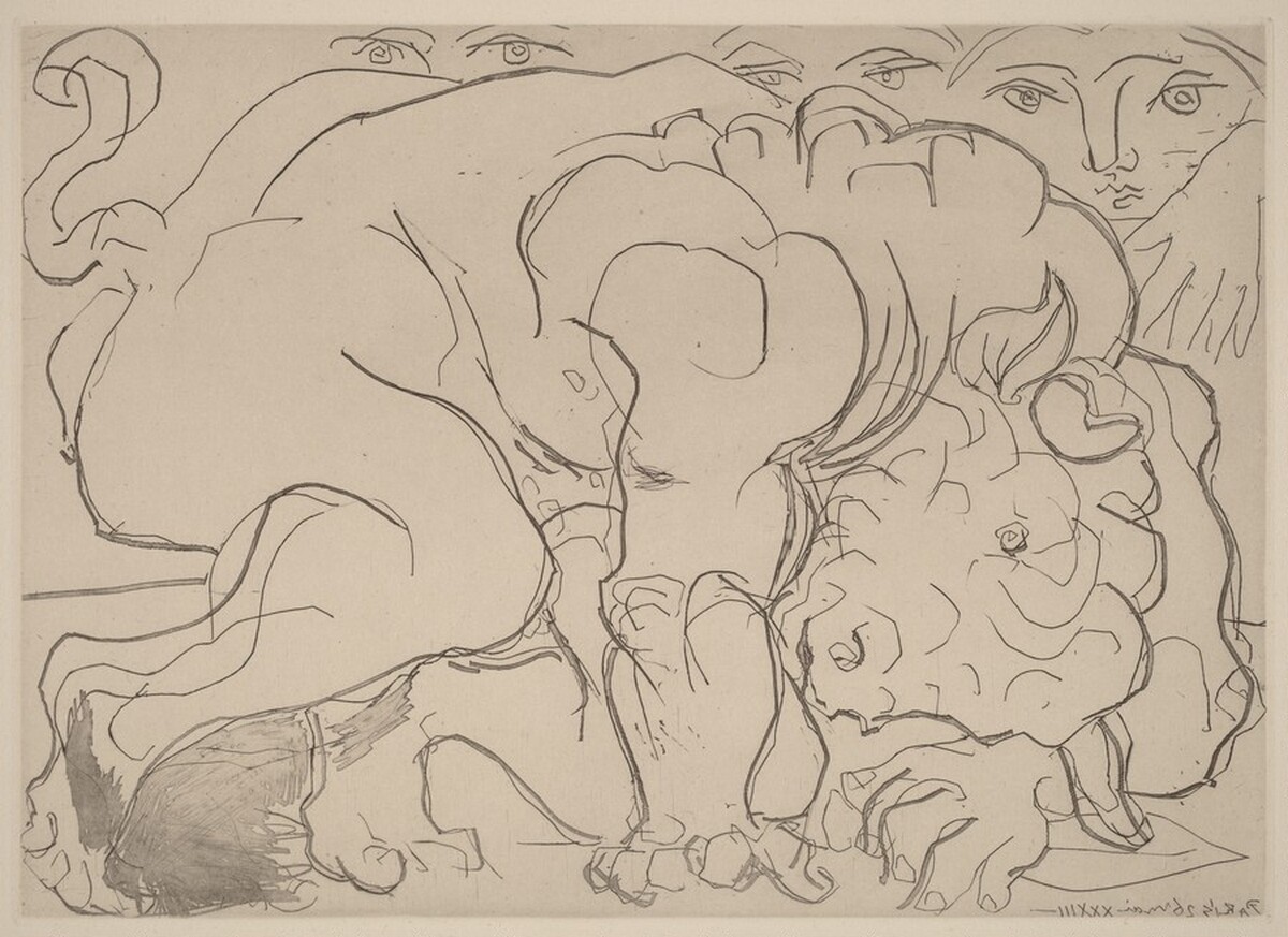 Wounded Minotaur VI (Minotaure blesse VI) by Pablo Picasso