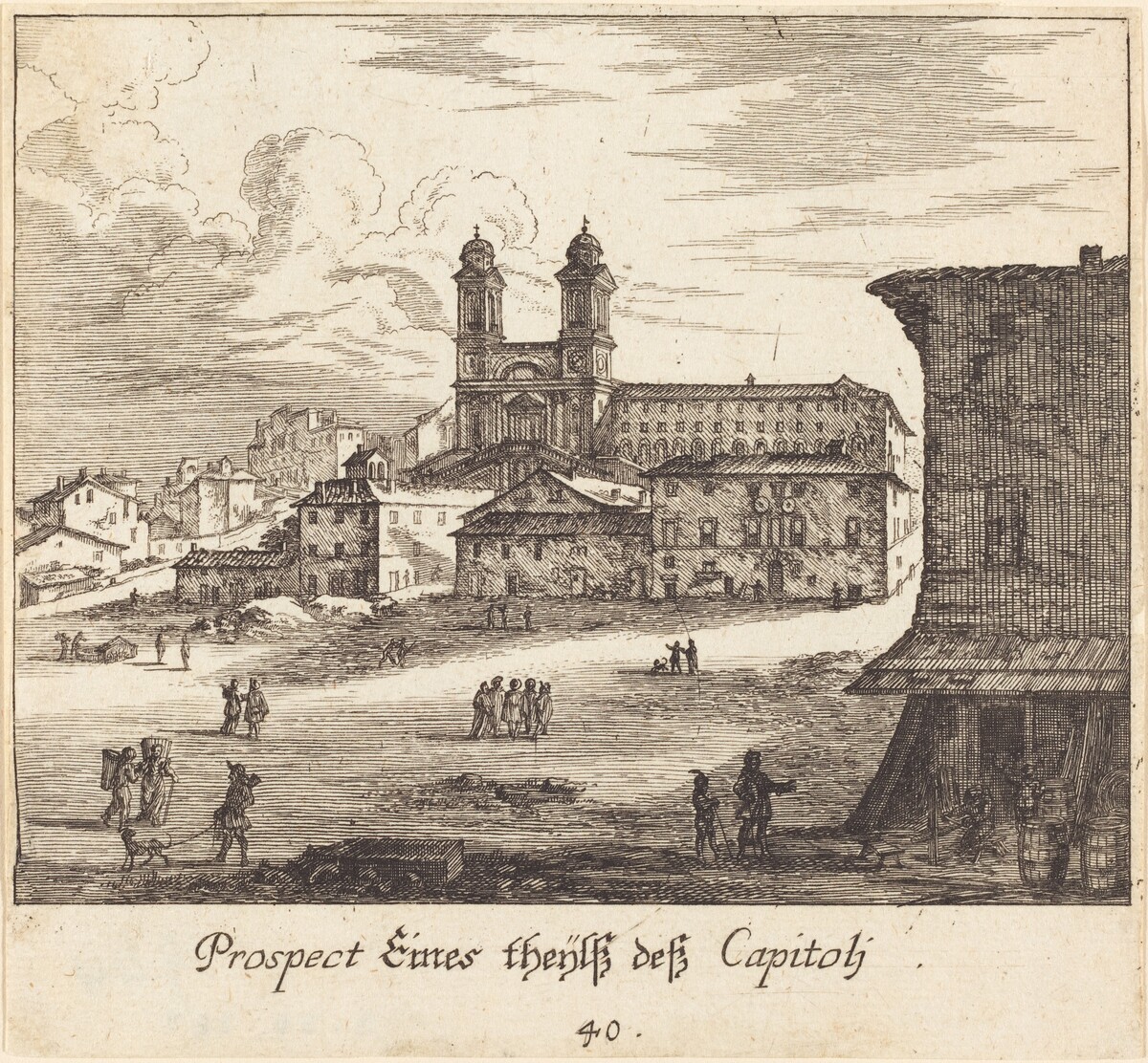 City View by Melchior Küsel after Johann Wilhelm Baur