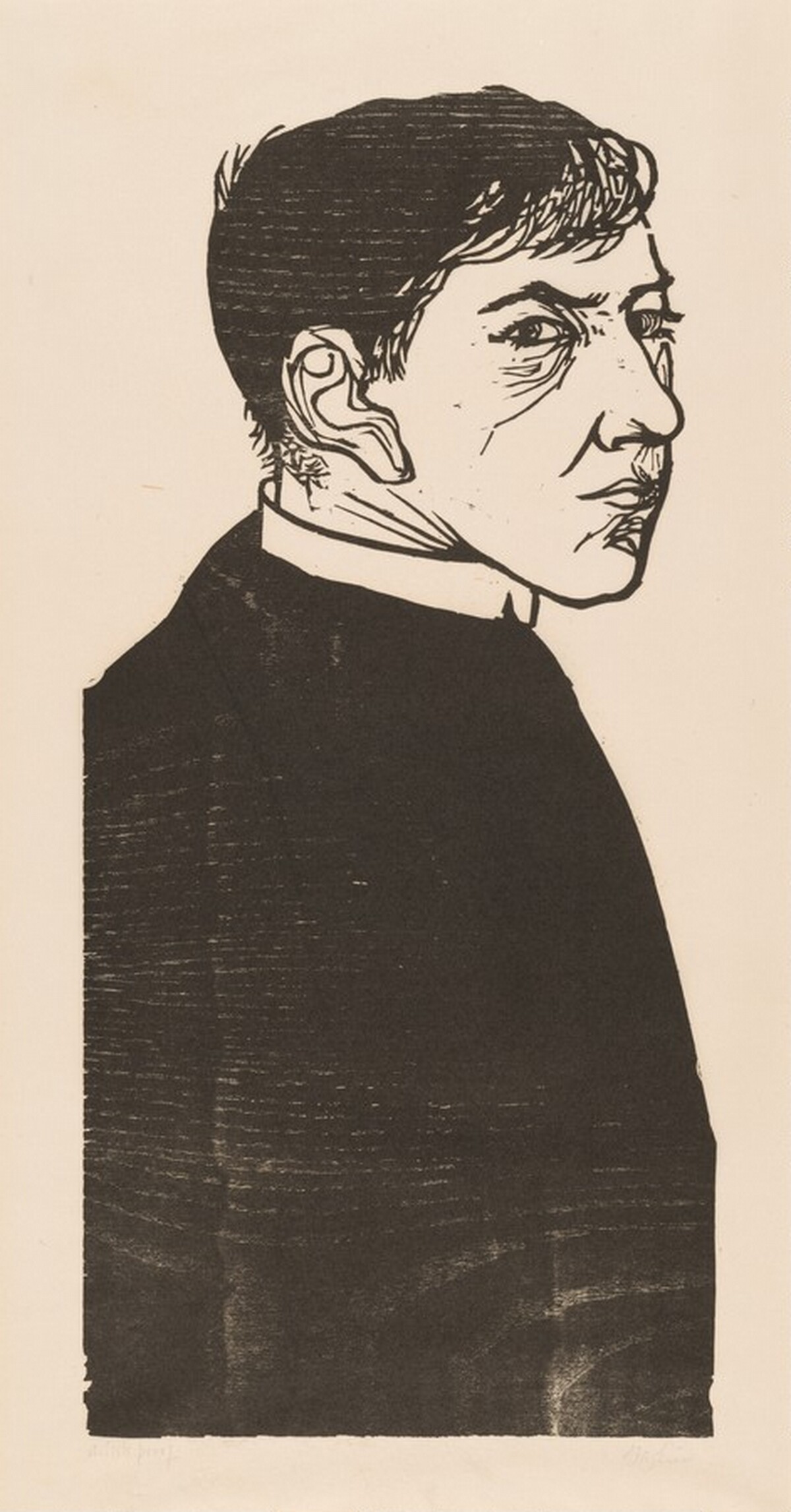 Self-Portrait as a Priest by Leonard Baskin