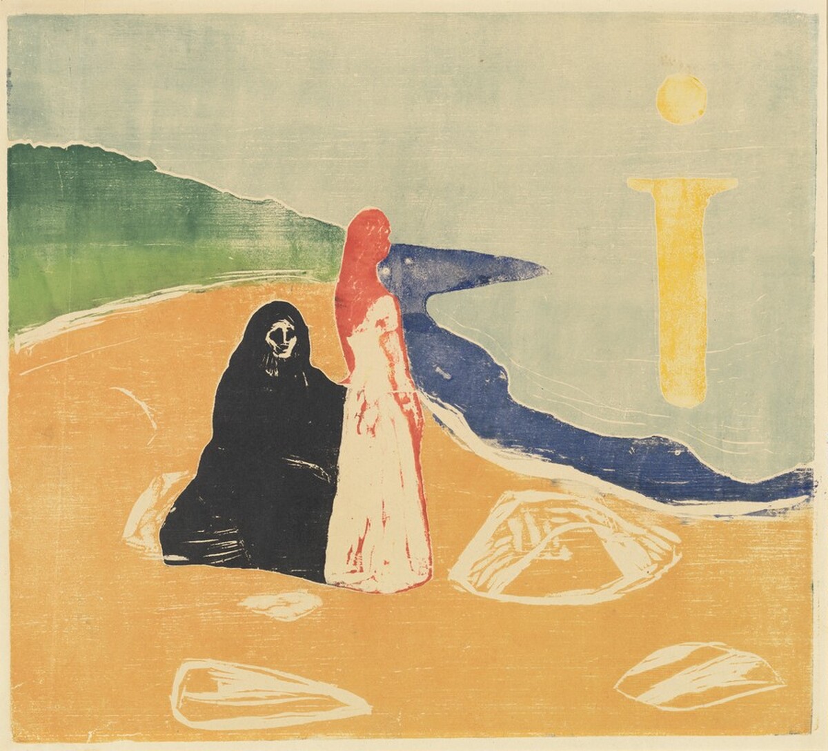 Two Women on the Shore (Frauen am Meeresufer) by Edvard Munch