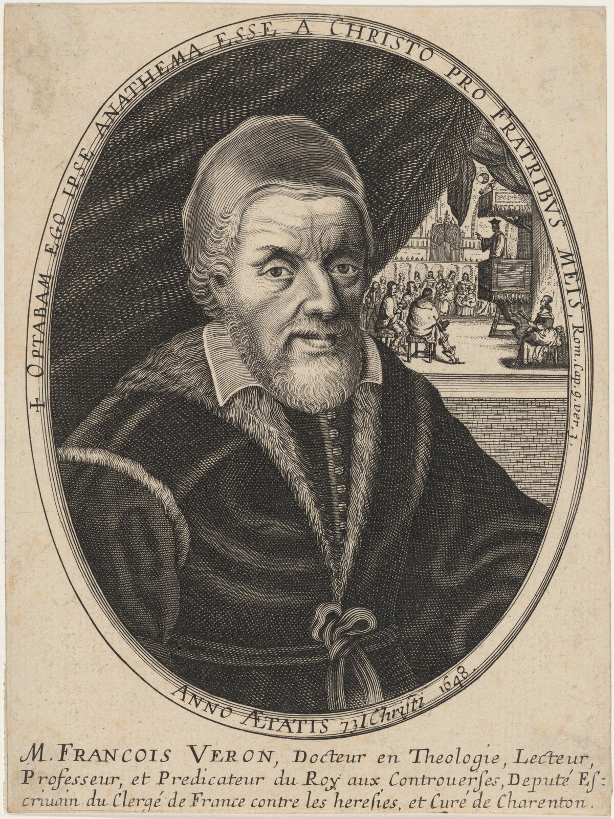M. Francois Veron, Doctor of Theology, Lecturer, Professor, under Louis XIV by Unknown Artist