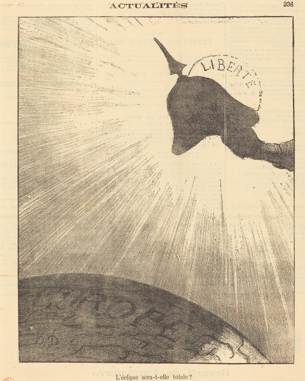 L'éclipse sera-t-elle totale? by Honoré Daumier