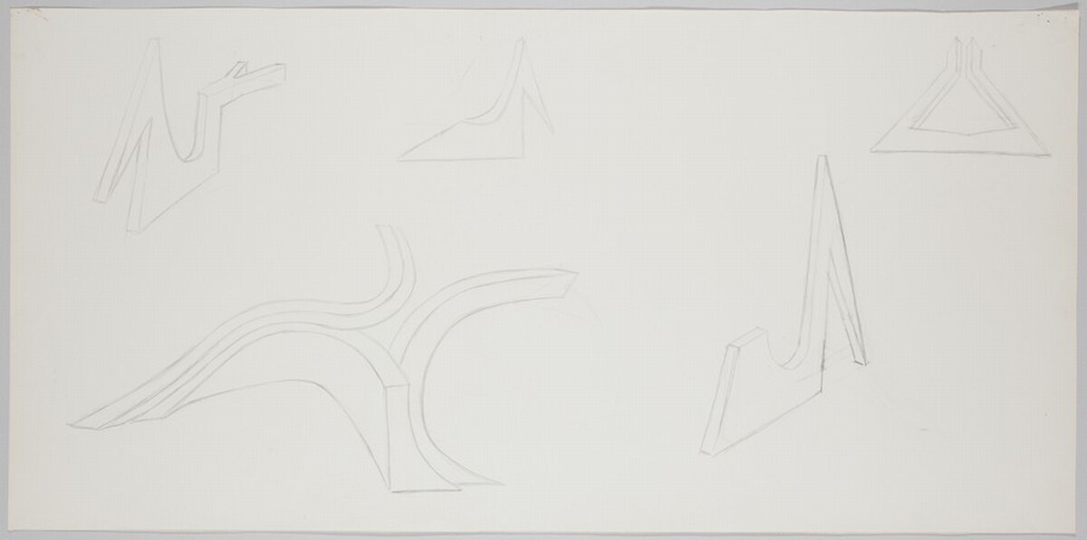 Studies for "Black Tower" and Other Sculptures (PB4) by Ronald Bladen