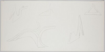 Studies for "Black Tower" and Other Sculptures (PB4)