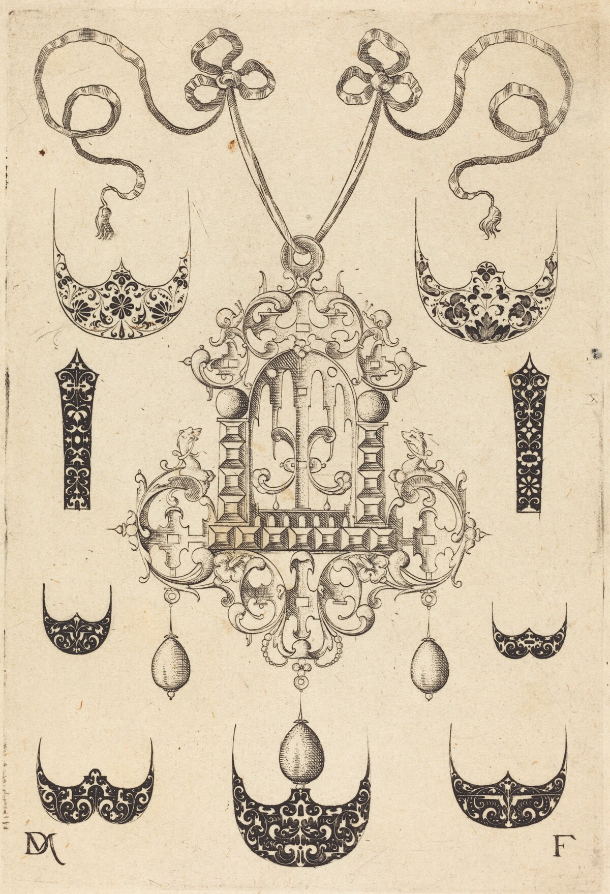 Pendant Surrounded by Seven Shields and Two Ornamental Bands by Daniel Mignot