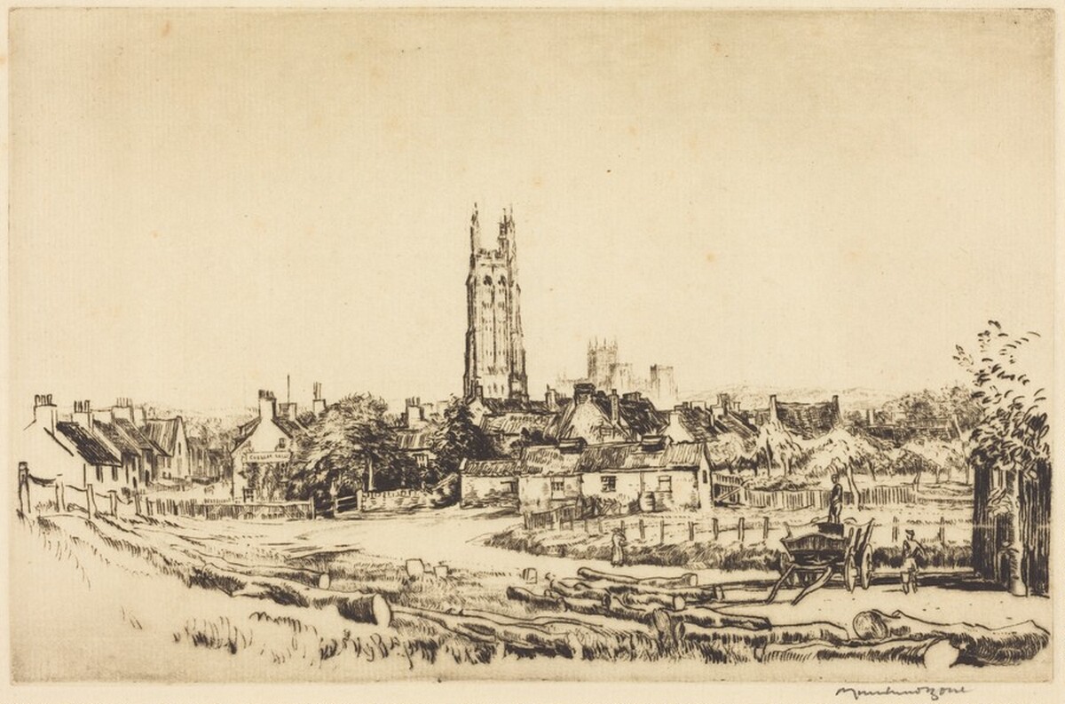 St. Cuthbert's Wells, Somerset - No. 2 by Sir Muirhead Bone