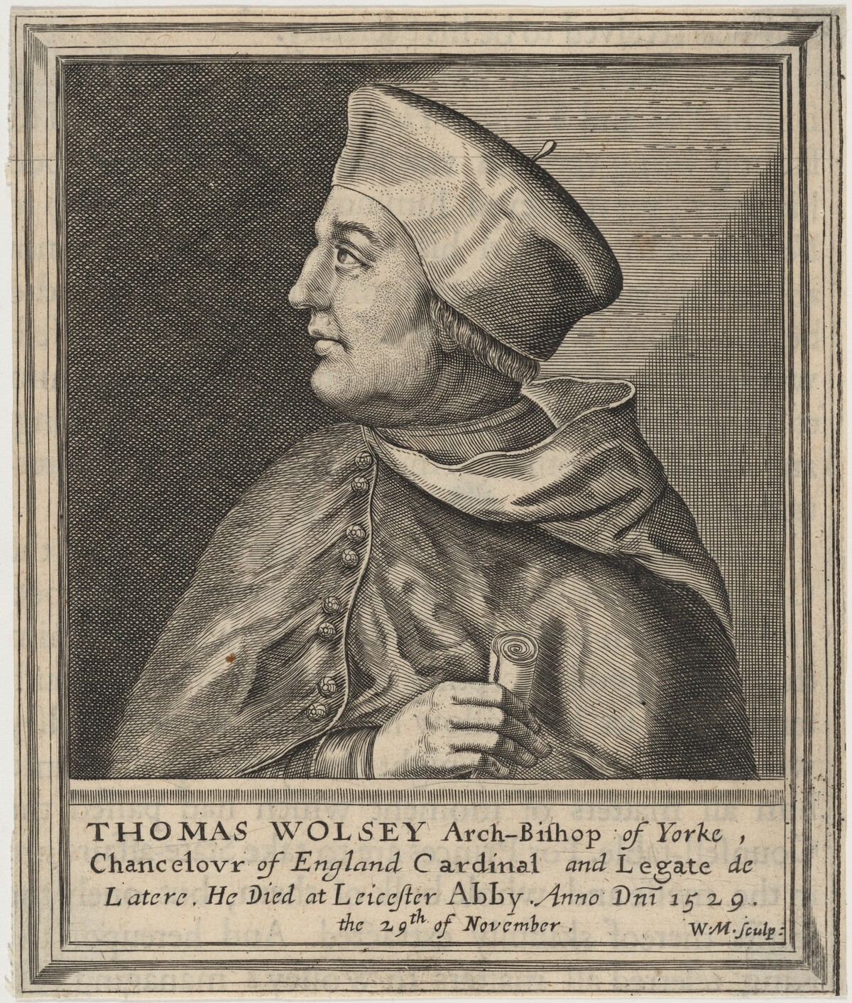 Thomas Wolsey, Cardinal, Archibishop of York by William Marshall