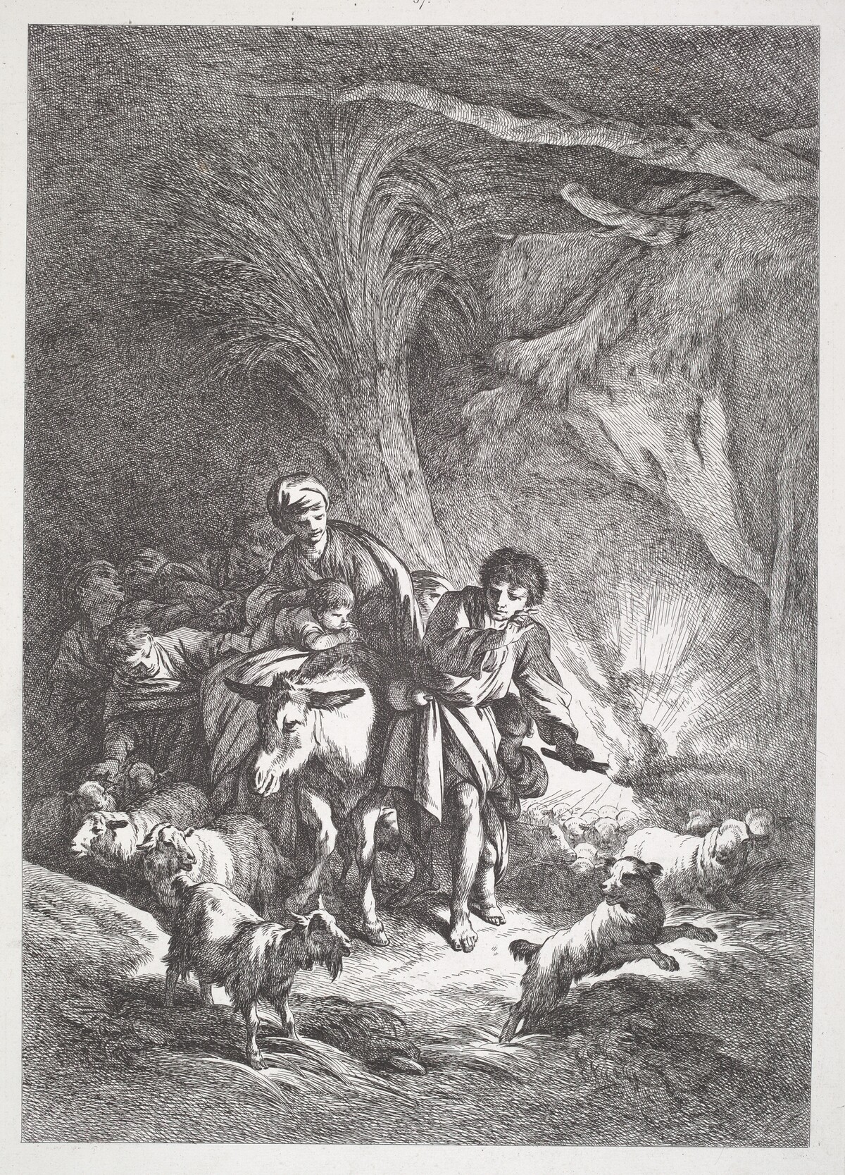 The Flight into Egypt by Jean-Baptiste Hüet