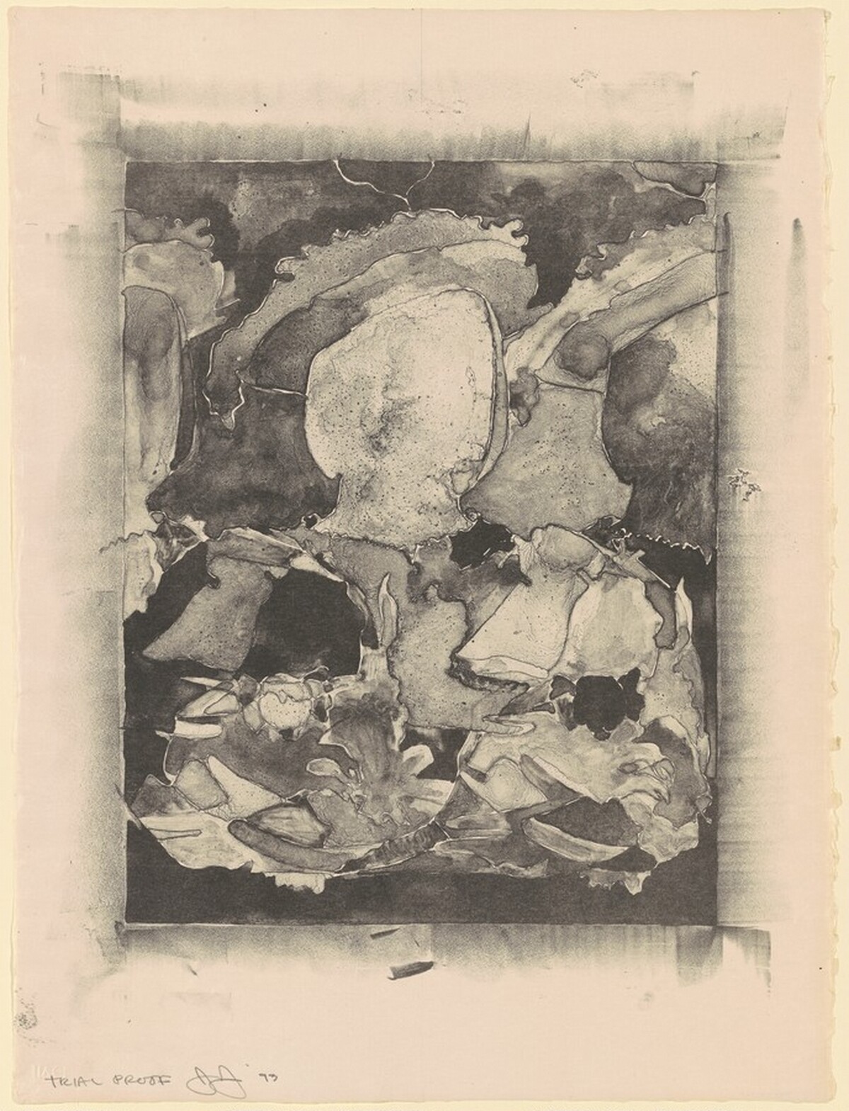 After Holbein (In Portfolio Artists against Torture) [trial proof] by Jasper Johns