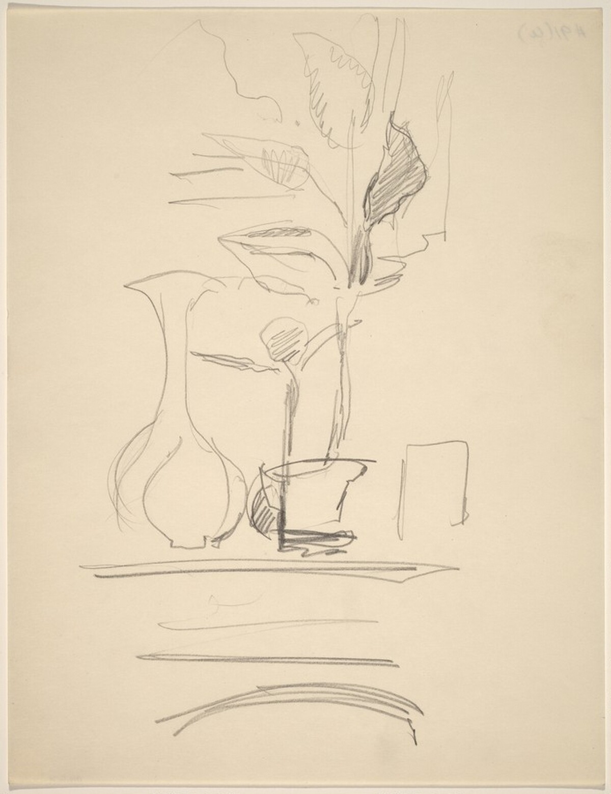 Still Life with Vase and Potted Plant by Mark Rothko