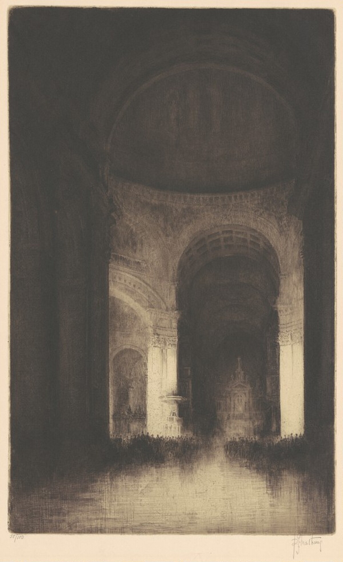 Saint Paul's, Christmas Eve by Richard George Mathews