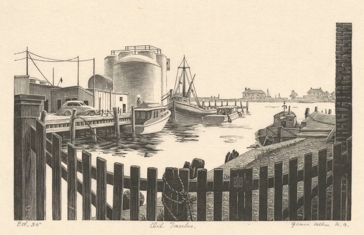 Oil Tanks by Grace Albee