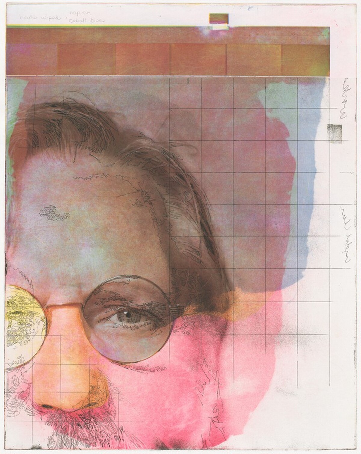 John (proof for unpublished print) by Chuck Close