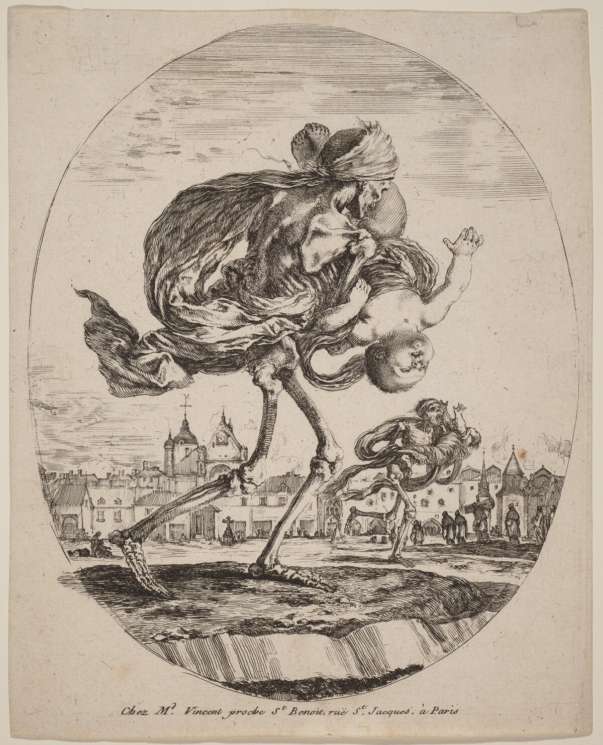 Death Carrying a Child to the Right by Stefano Della Bella