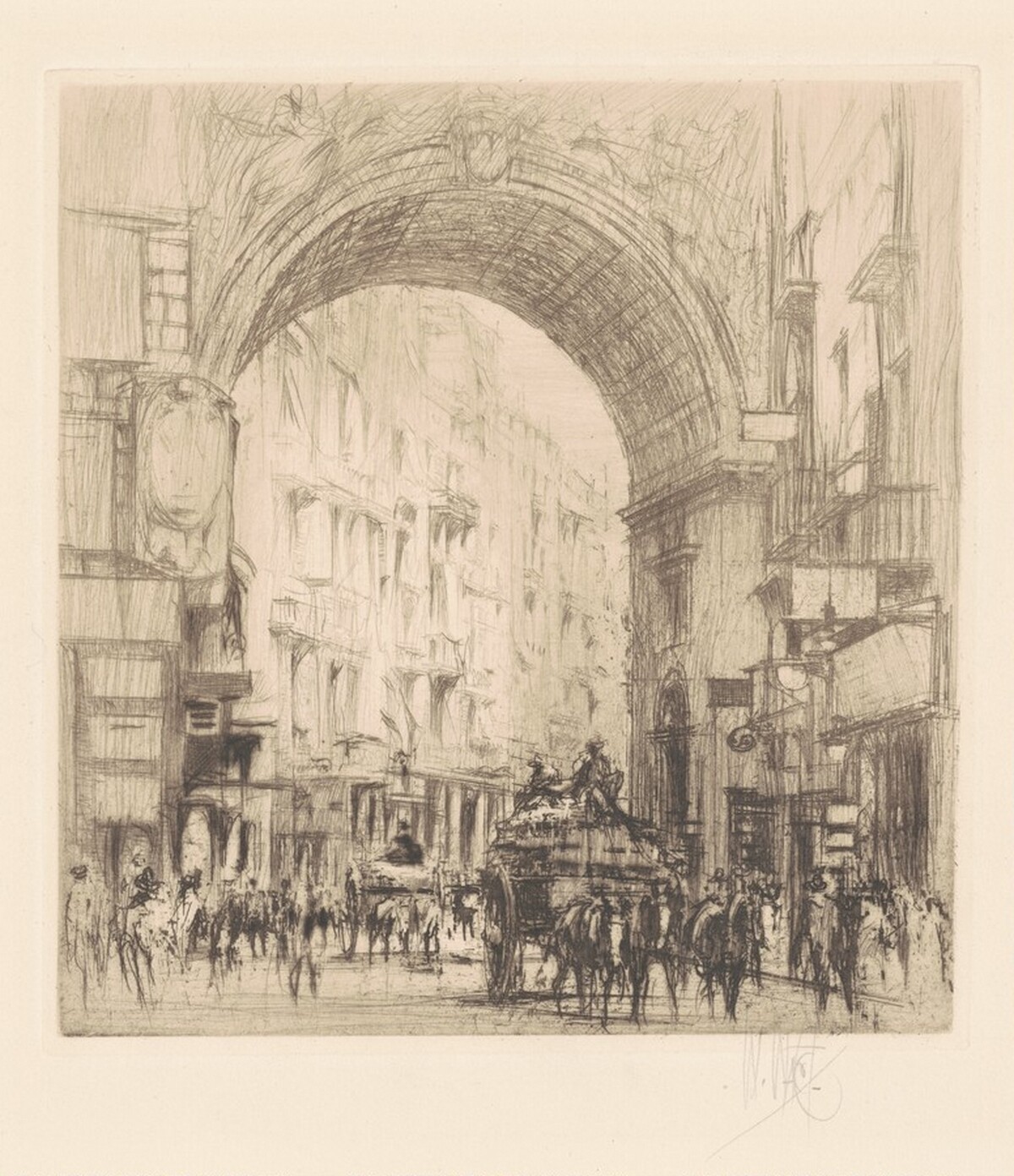 Arc St. Carlo, Naples by William Walcot