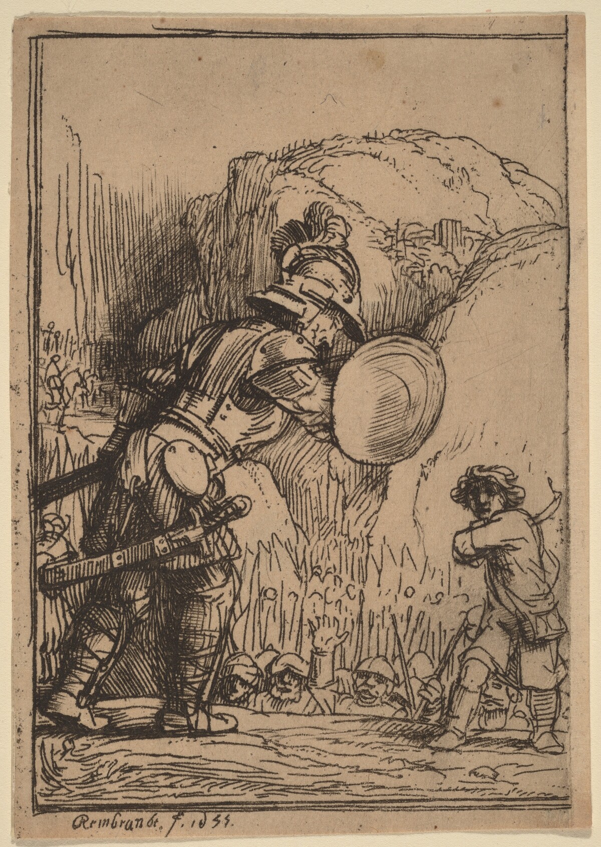David and Goliath by Rembrandt van Rijn