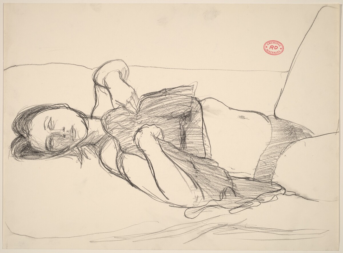Untitled [reclining woman in undergarments] by Richard Diebenkorn