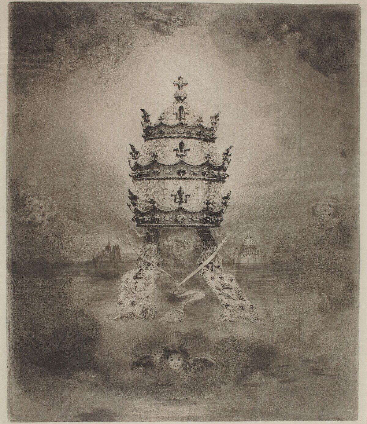 The Tiara by Félix-Hilaire Buhot