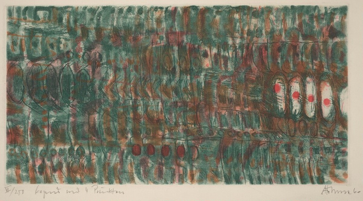 Gegend mit 4 Punkten by Gerhard Hoehme