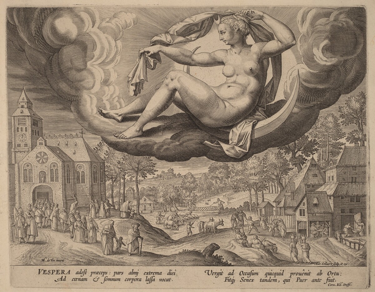 Evening by Adriaen Collaert after Maarten de Vos