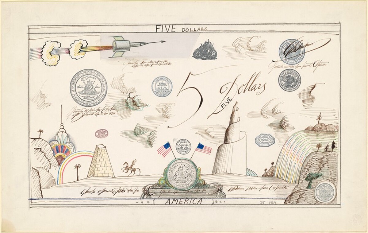 Five Dollars by Saul Steinberg