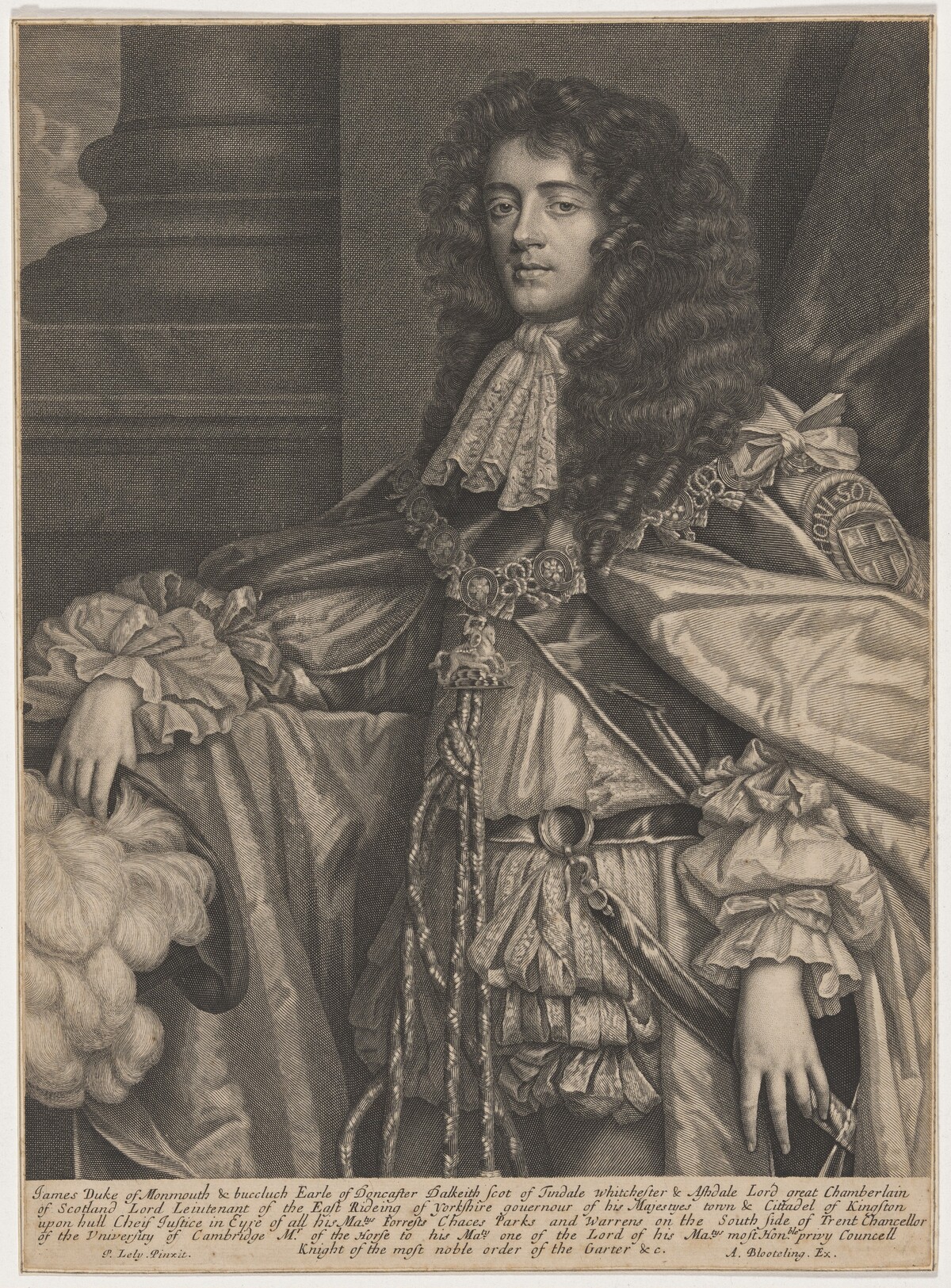 James, Duke of Monmouth and Buccleuch by Abraham Blooteling after Sir Peter Lely