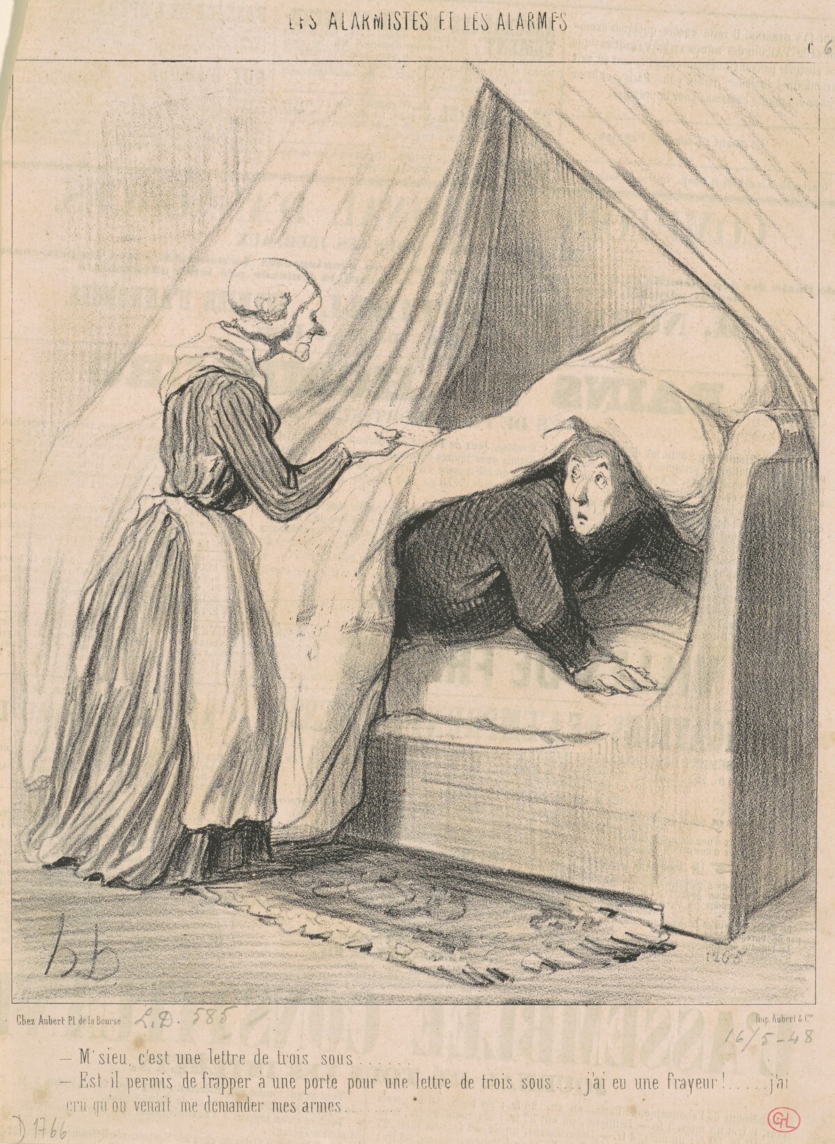 M'sieu, c'est une lettre de trois sous ... by Honoré Daumier