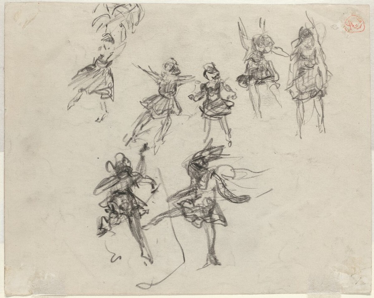 Dancing Figures [verso] by Jerome Myers