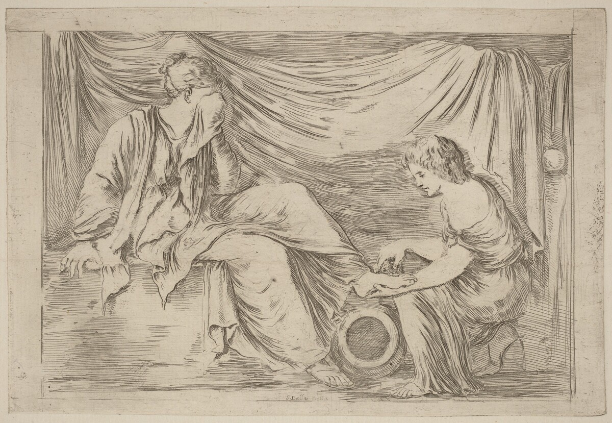 The Toilette of a Bride by Stefano Della Bella