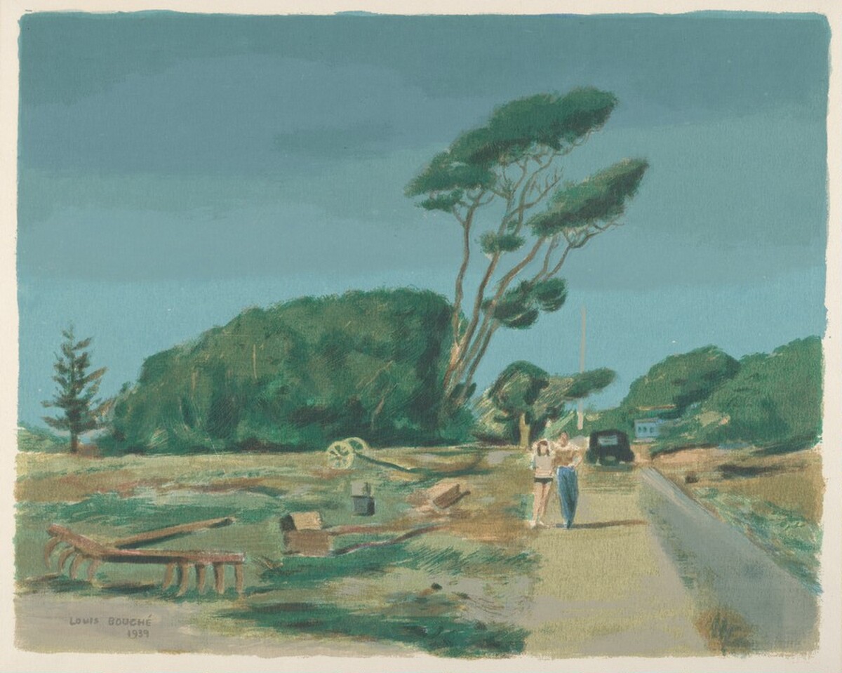 Untitled (Two People Walking) by Louis George Bouche
