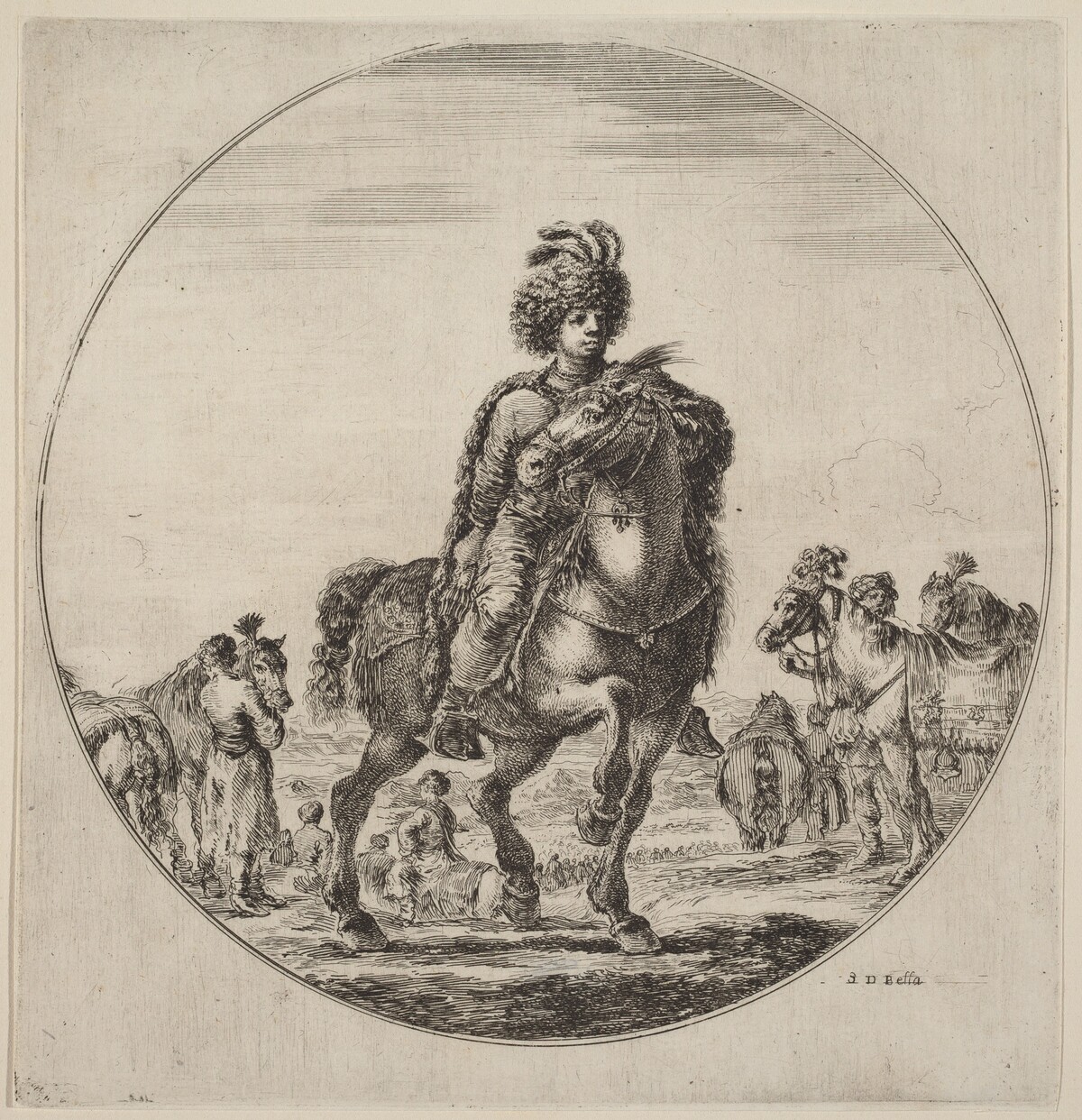 Hungarian Cavalier by Stefano Della Bella