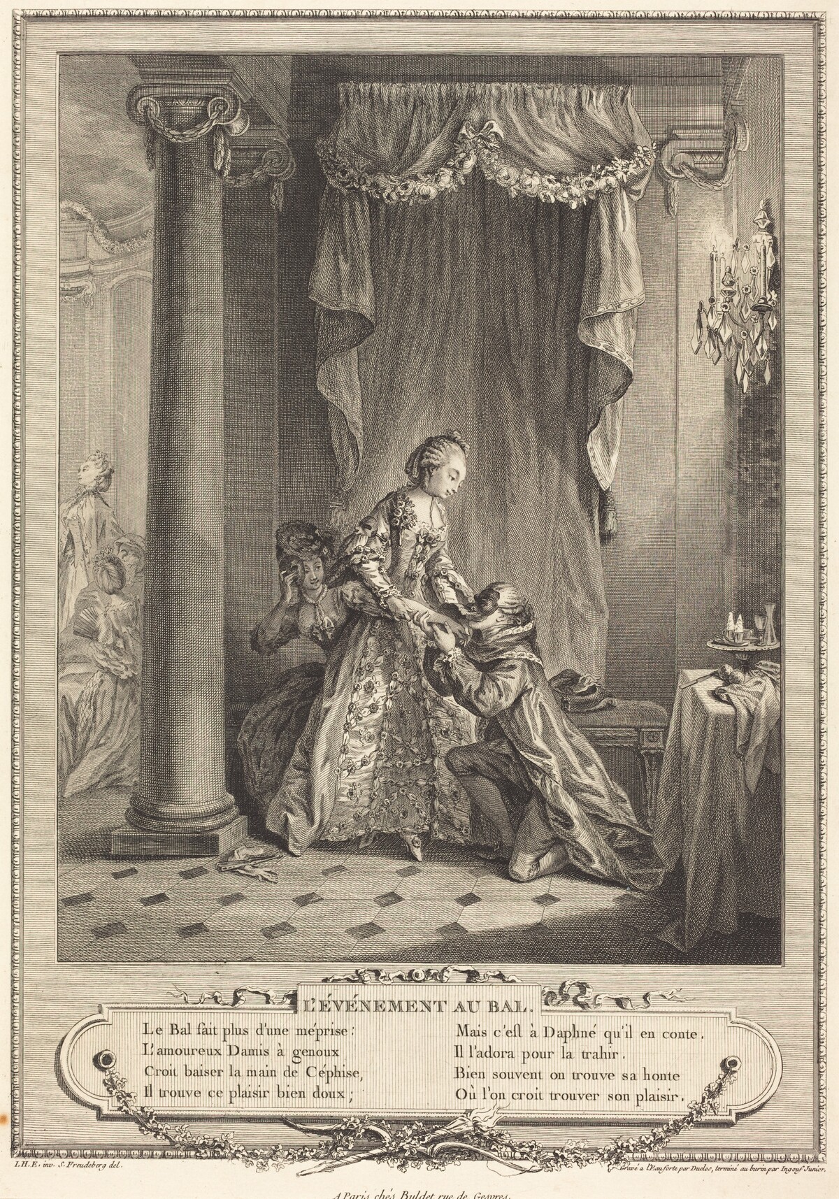 L'evenement au bal by Antoine-Jean Duclos and Francois-Robert Ingouf after Sigmund Freudenberger