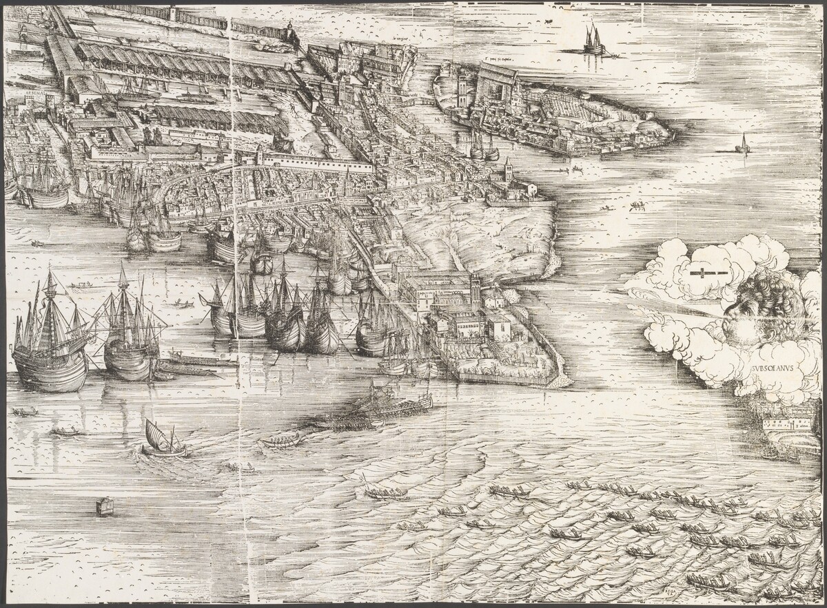 View of Venice [lower right block] by Jacopo de' Barbari