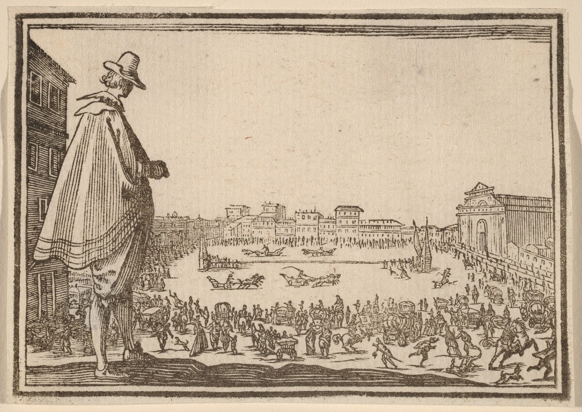 Piazza Santa Maria Novella, Florence by Edouard Eckman after Jacques Callot