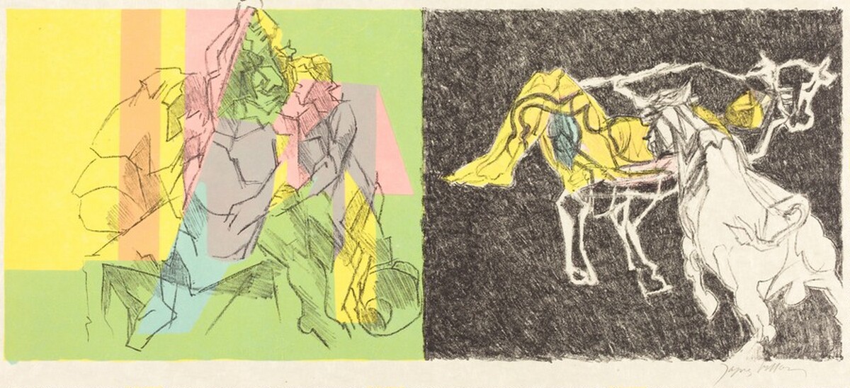 Sixth Bucolic: Silenus, Pasiphae, and the Bull by Jacques Villon