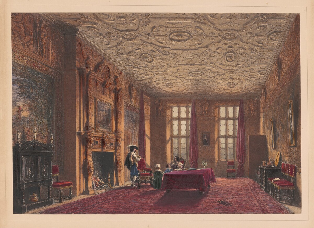 The Drawing Room, Aston Hall, Warwickshire by Joseph Nash