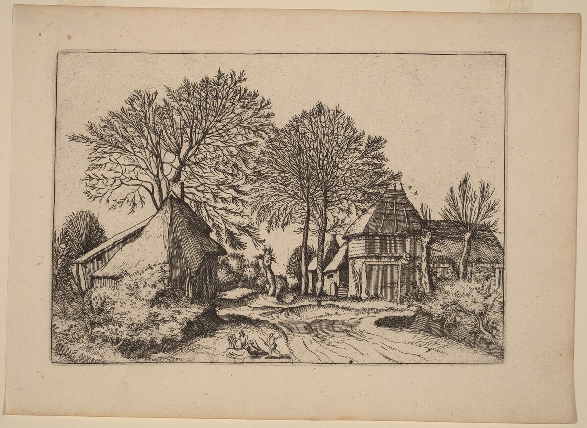 Road with Barn and Cottages by Johannes and Lucas van Doetechum after Master of the Small Landscapes