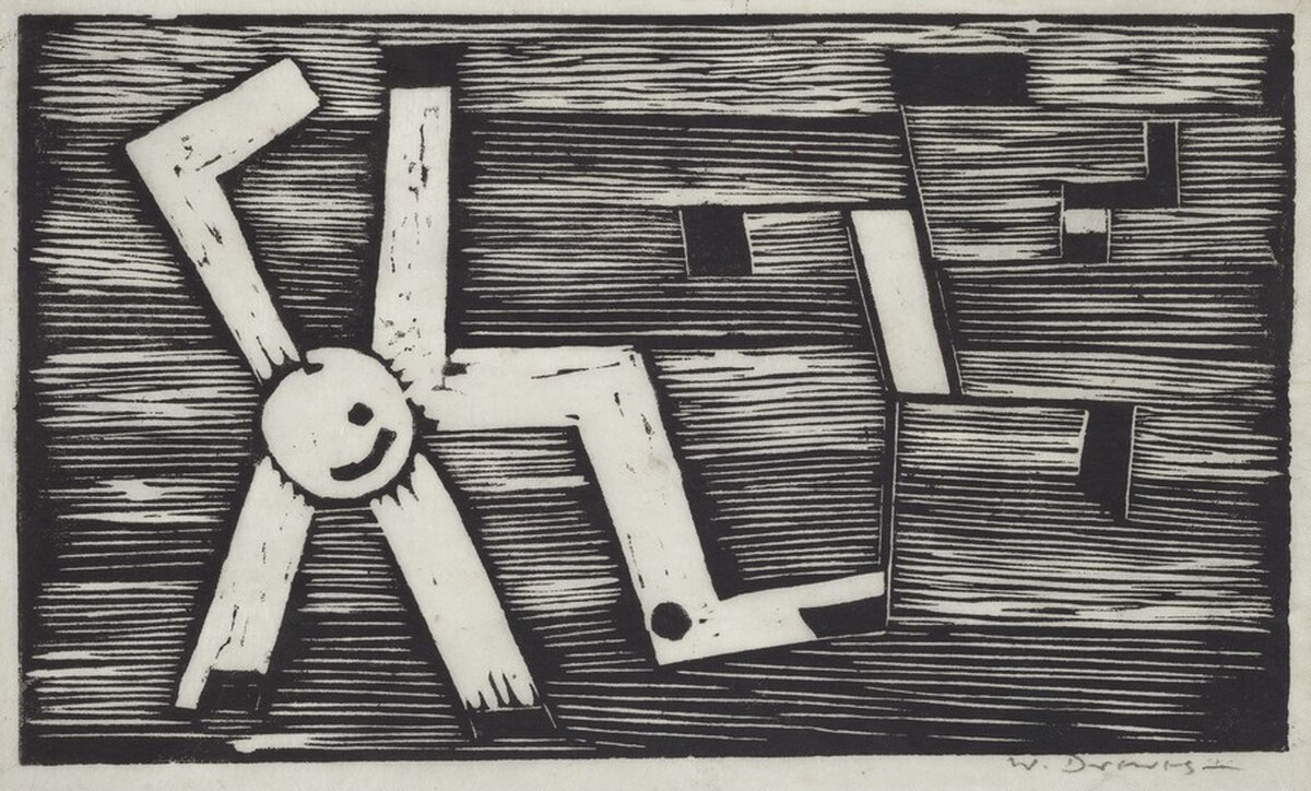 It Can't Happen Here Distorted Swastika by Werner Drewes