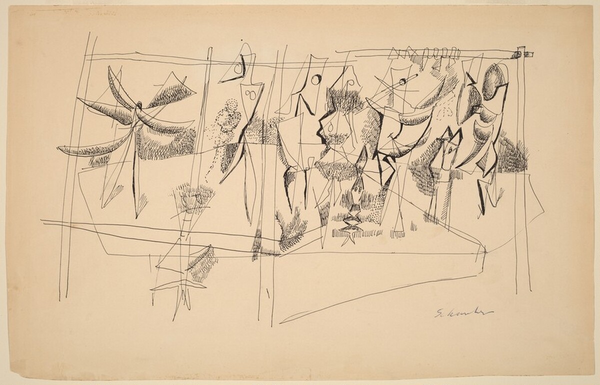 Figures in Space #2 by Louis Schanker