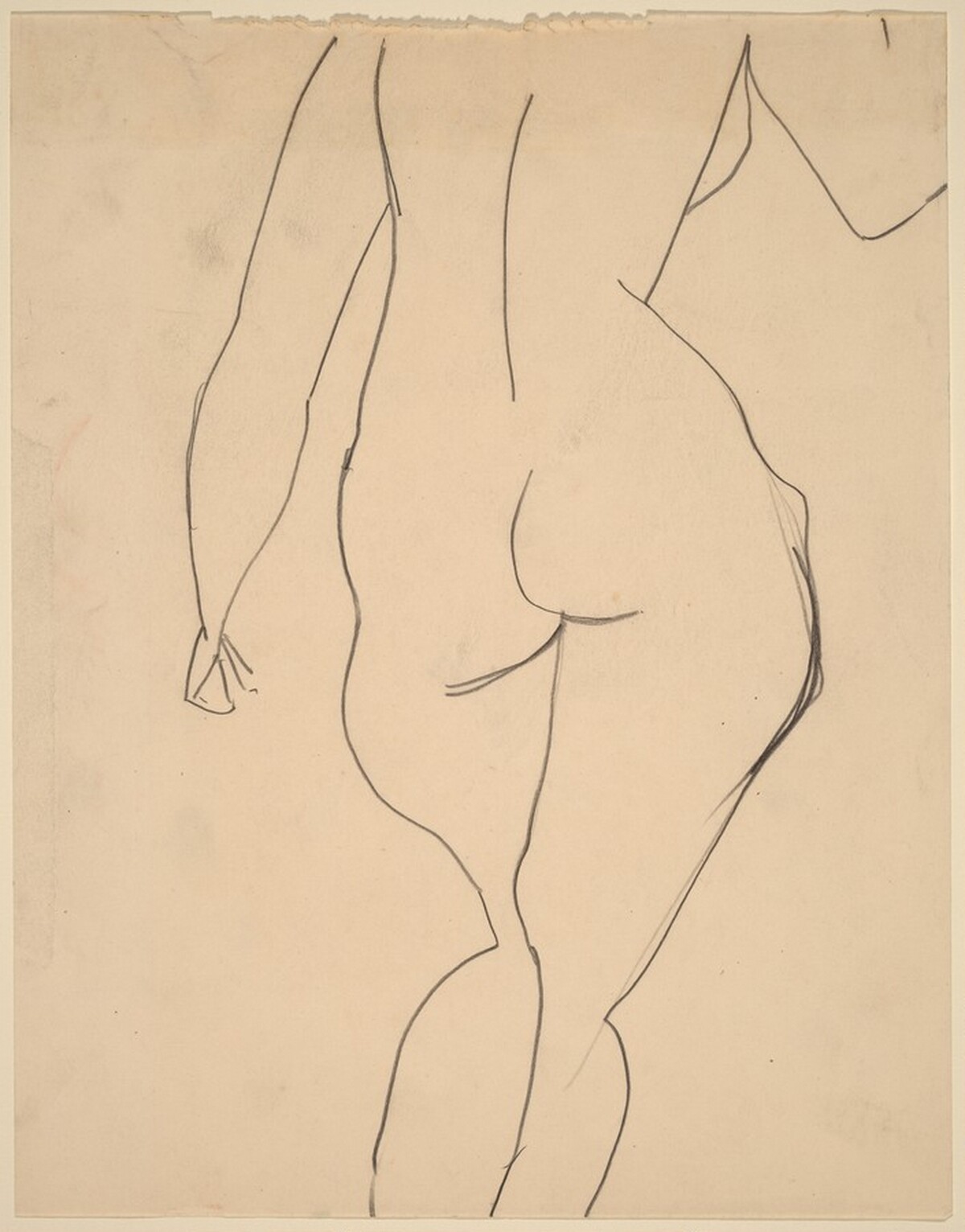 Standing Female Nude Seen from Behind by Franz Kline